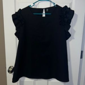 Ruffle cap blouse